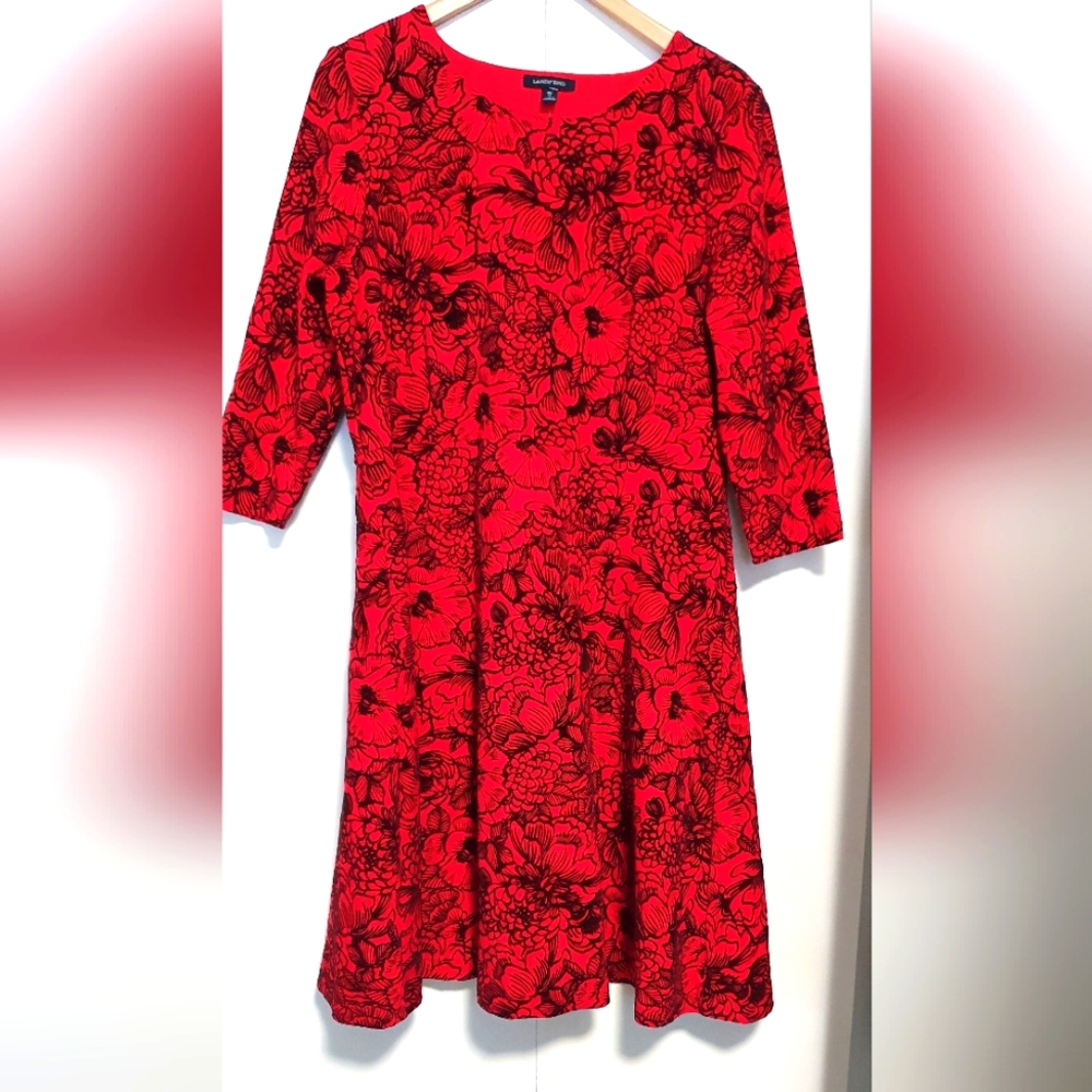 Lands End Red Dress